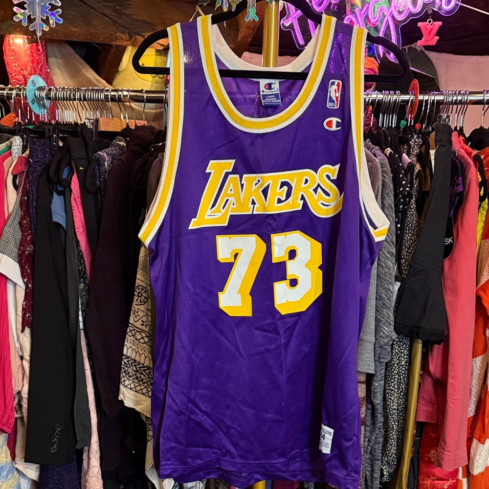 Champion Purple and Yellow Lakers Jersey